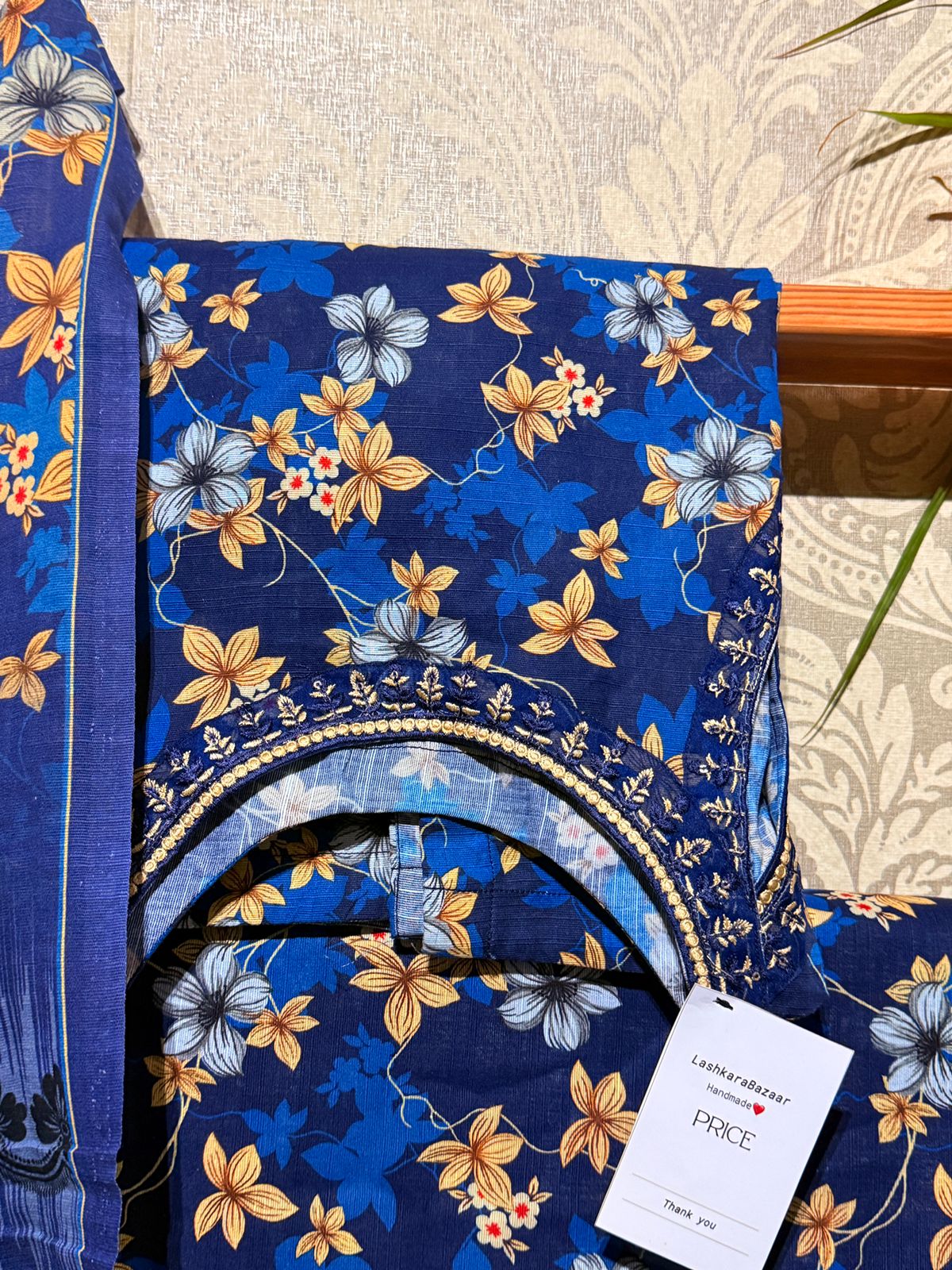 Elegant 3-Piece Khaddar Suit with Intricate Embroidery - Winter Collection