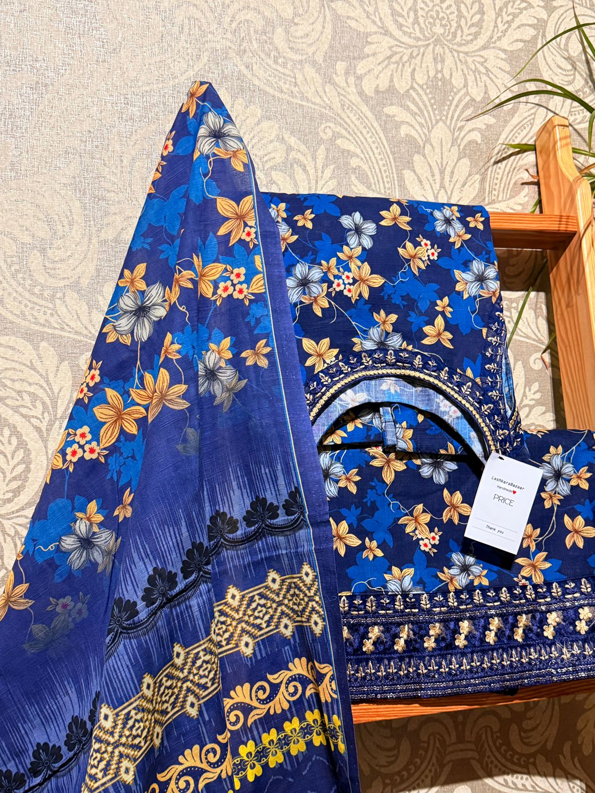 Elegant 3-Piece Khaddar Suit with Intricate Embroidery - Winter Collection