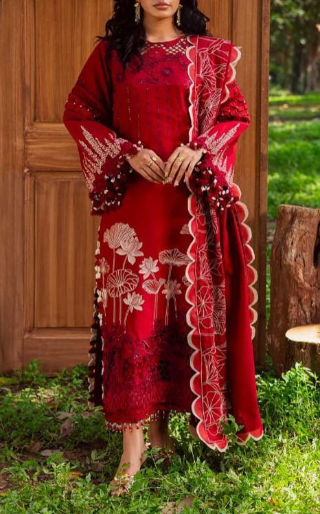 Stitched Khaddar 3-Piece Party Wear – Winter Collection | Pre-Order