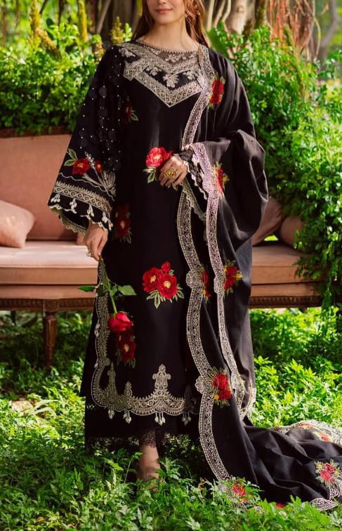 Stitched Khaddar 3-Piece Party Wear – Winter Collection | Pre-Order